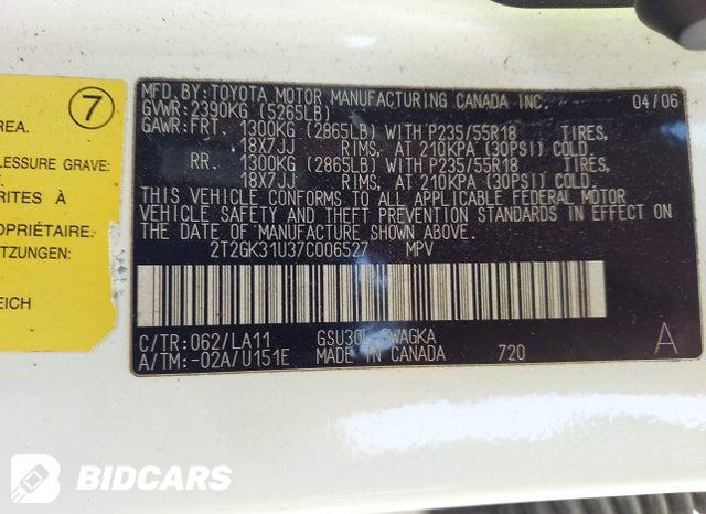 2T2GK31U37C006527 2007 Lexus RX photo no. 9