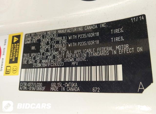 2T2BK1BA1FC293223 2015 Lexus RX photo no. 9