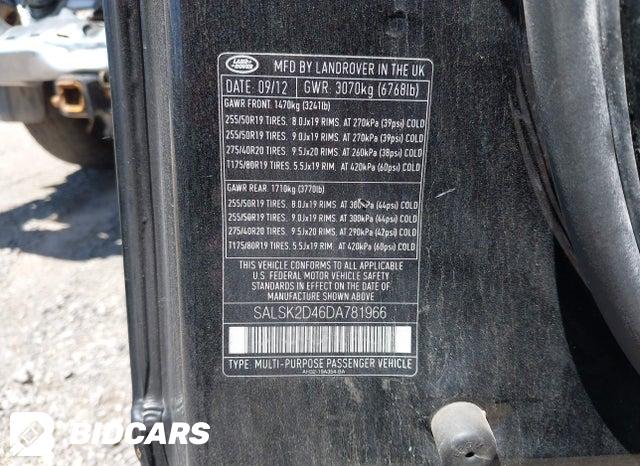 SALSK2D46DA781966 2013 Land Rover Range Rover photo no. 9