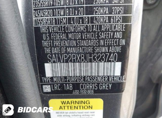 SALVP2RX8JH323740 2018 Land Rover Range Rover photo no. 9