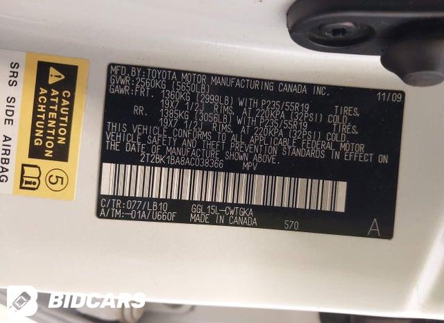 2T2BK1BA8AC038366 2010 Lexus RX photo no. 9