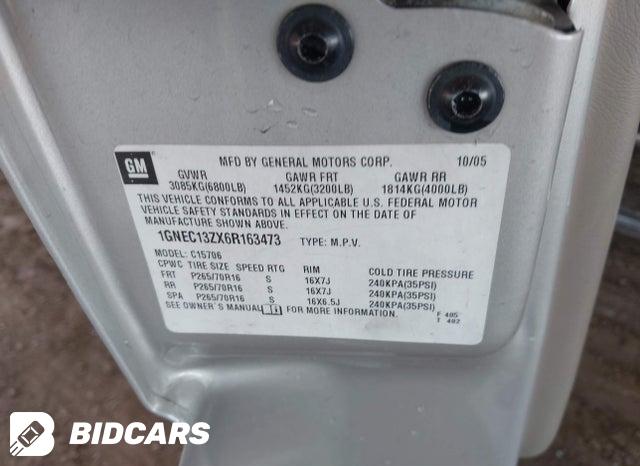 1GNEC13ZX6R163473 2006 Chevrolet Tahoe photo no. 9