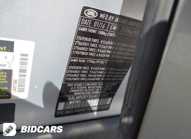 SALWR2EF5GA577340 2016 Land Rover Range Rover photo no. 9