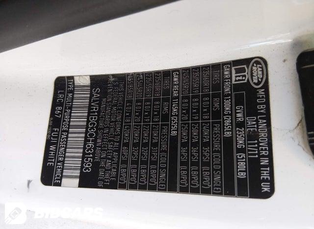 SALVR1BG3CH631593 2012 Land Rover Range Rover photo no. 9