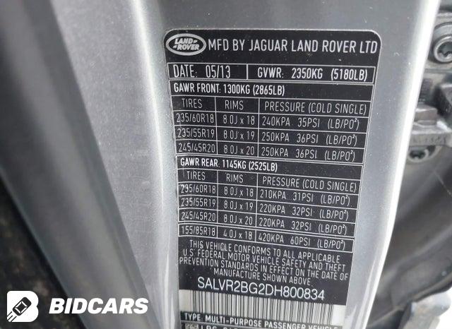 SALVR2BG2DH800834 2013 Land Rover Range Rover photo no. 9