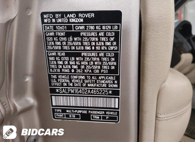 SALPM164U2A465225 2002 Land Rover Range Rover photo no. 9