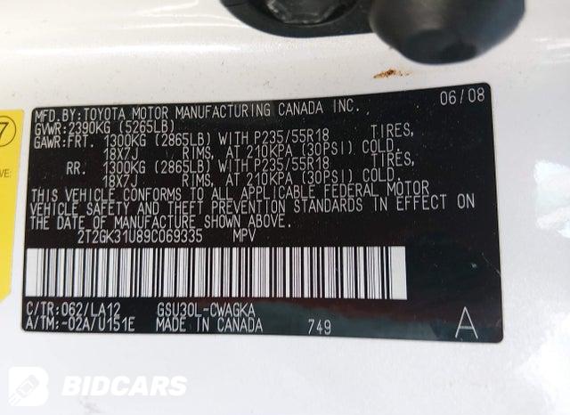2T2GK31U89C069335 2009 Lexus RX photo no. 9