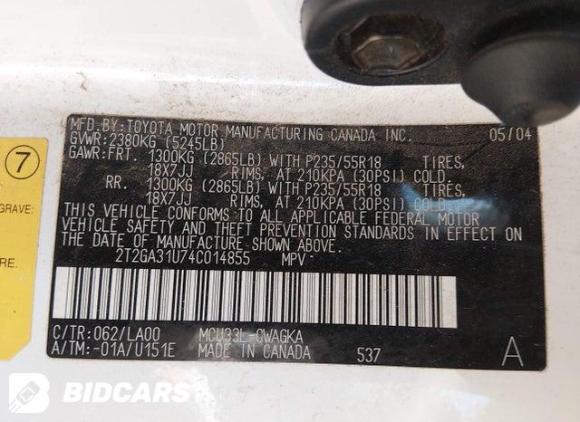 2T2GA31U74C014855 2004 Lexus RX photo no. 9