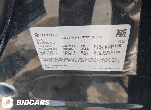 7FCTGAAL8NN004602 2022 Rivian R1T photo no. 9