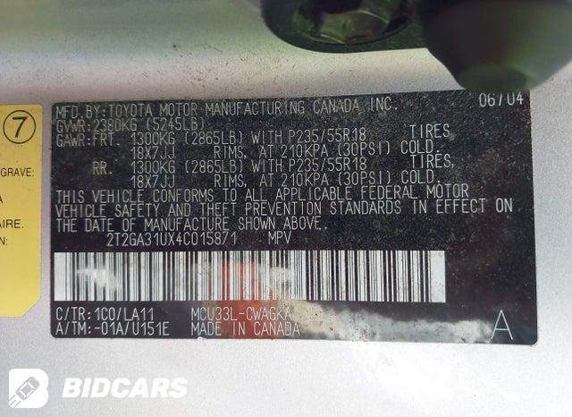 2T2GA31UX4C015871 2004 Lexus RX photo no. 9