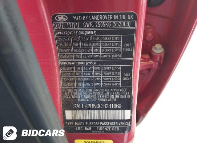 SALFR2BN0CH281669 2012 Land Rover LR2 photo no. 9