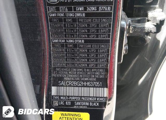 SALCR2BG2HH637051 2017 Land Rover Discovery photo no. 9