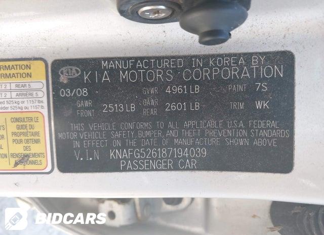 KNAFG526187194039 2008 KIA Rondo photo no. 9