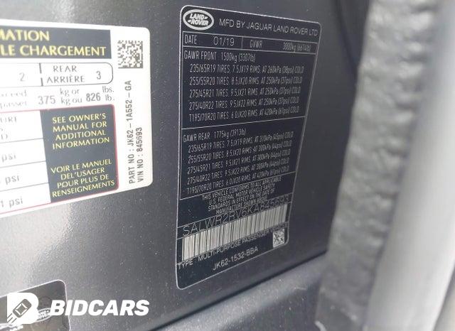SALWR2RV6KA845693 2019 Land Rover Range Rover photo no. 9