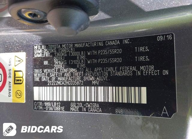 2T2ZZMCA2HC035872 2017 Lexus RX photo no. 9