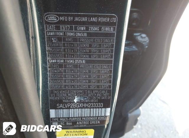 SALVP2BGXHH233333 2017 Land Rover Range Rover photo no. 9