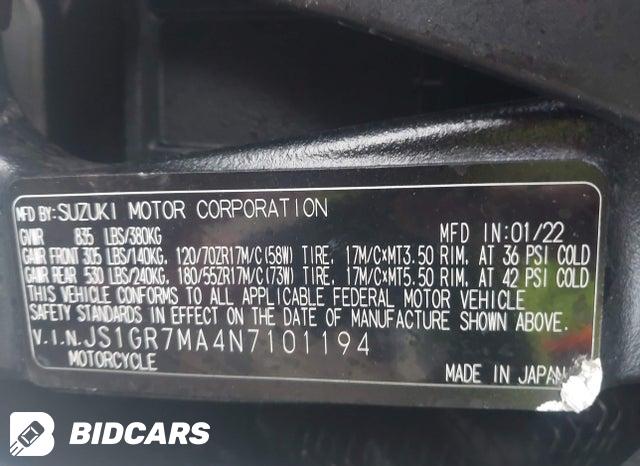 JS1GR7MA4N7101194 2022 Suzuki GSX-R750 photo no. 10
