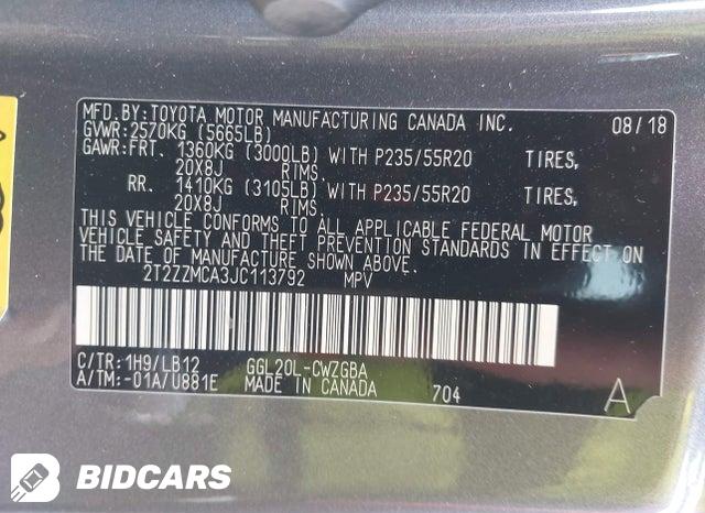 2T2ZZMCA3JC113792 2018 Lexus RX photo no. 9
