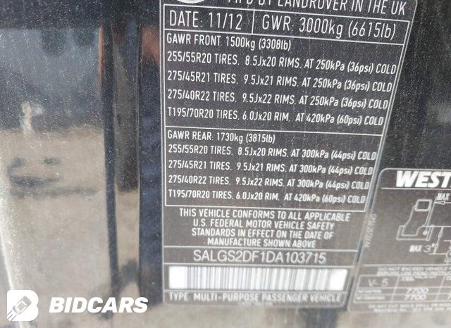 SALGS2DF1DA103715 2013 Land Rover Range Rover photo no. 9