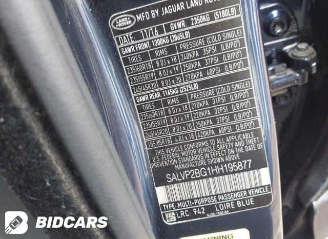 SALVP2BG1HH195877 2017 Land Rover Range Rover photo no. 9