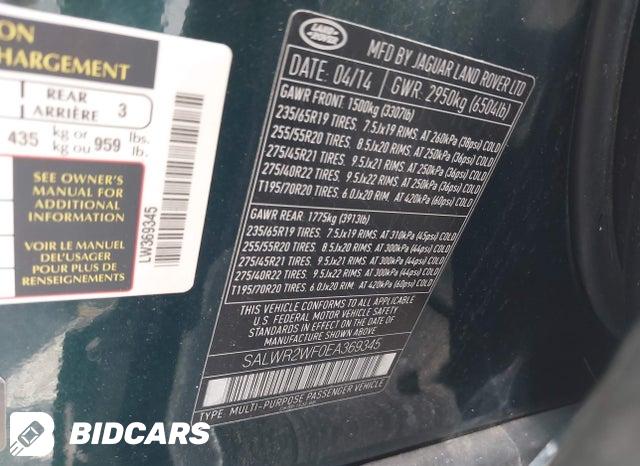 SALWR2WF0EA369345 2014 Land Rover Range Rover photo no. 9
