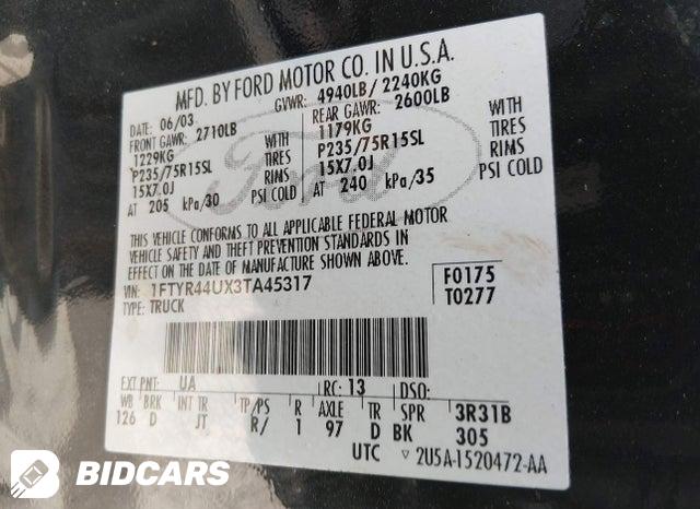 1FTYR44UX3TA45317 2003 Ford Ranger photo no. 9