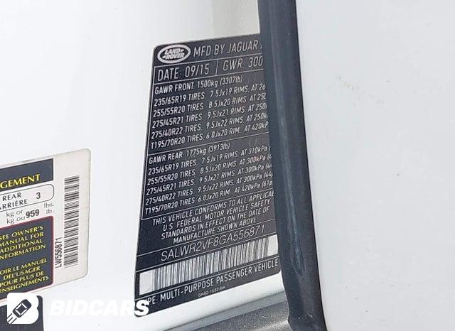 SALWR2VF8GA556871 2016 Land Rover Range Rover photo no. 9