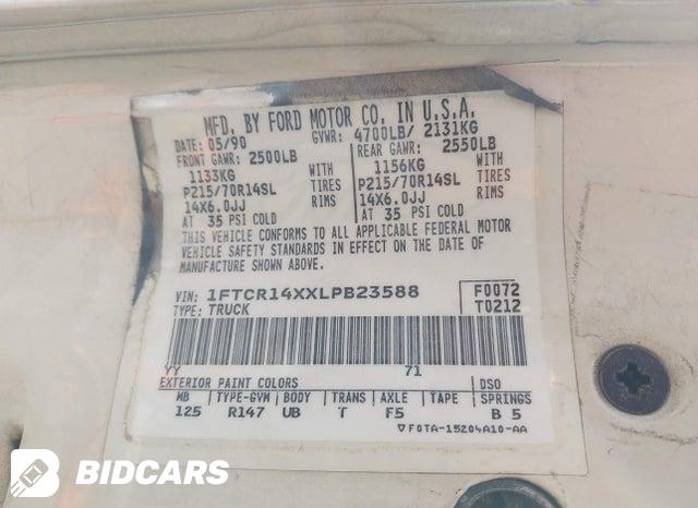 1FTCR14XXLPB23588 1990 Ford Ranger photo no. 9