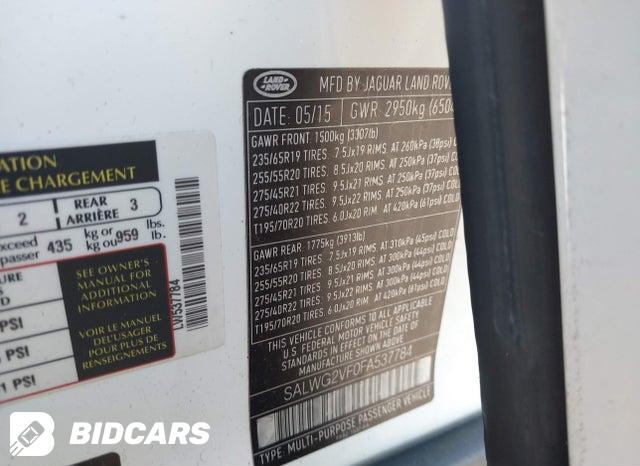 SALWG2VF0FA537784 2015 Land Rover Range Rover photo no. 9