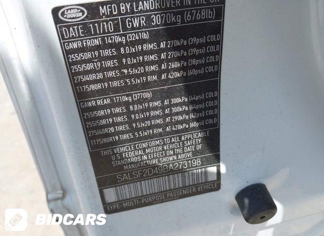 SALSF2D49BA273198 2011 Land Rover Range Rover photo no. 9