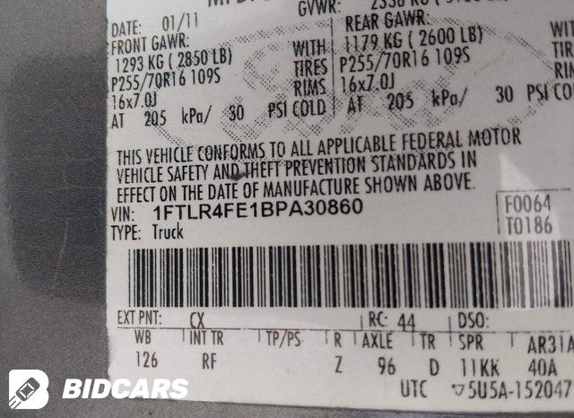 1FTLR4FE1BPA30860 2011 Ford Ranger photo no. 9
