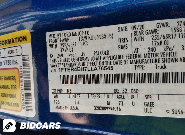 2020 Ford Ranger — VIN 1FTER4EH7LLA76545, şəkil 9