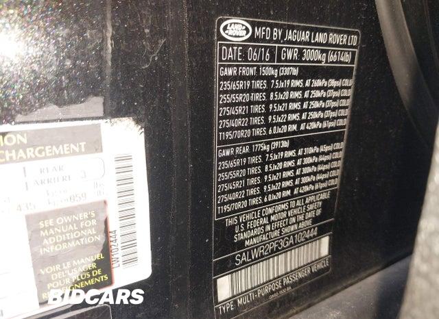 SALWR2PF3GA102444 2016 Land Rover Range Rover photo no. 9
