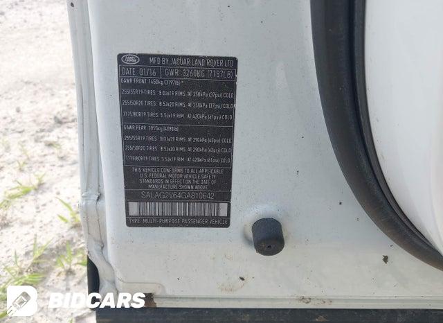 SALAG2V64GA810642 2016 Land Rover LR4 photo no. 9