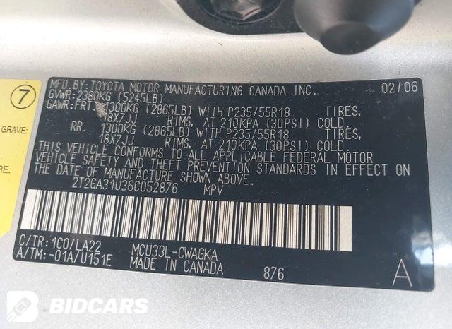2T2GA31U36C052876 2006 Lexus RX photo no. 9