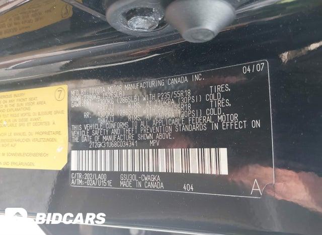 2T2GK31U68C034341 2008 Lexus RX photo no. 9