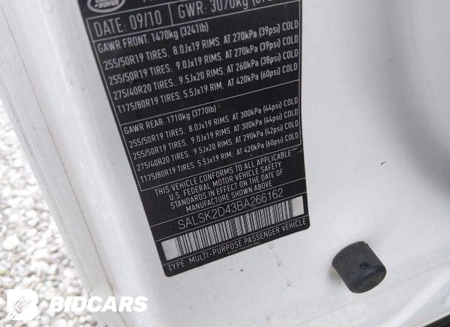 SALSK2D43BA266162 2011 Land Rover Range Rover photo no. 9