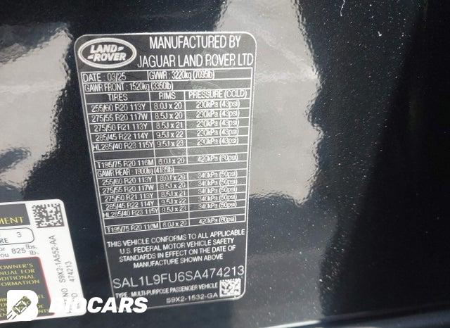 SAL1L9FU6SA474213 2025 Land Rover Range Rover photo no. 9
