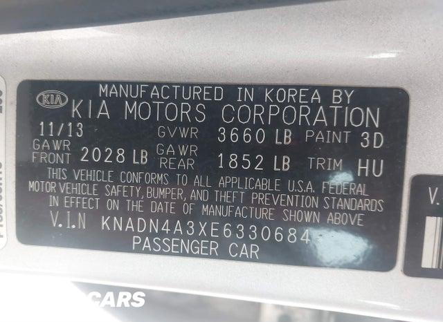 KNADN4A3XE6330684 2014 KIA Rio photo no. 9
