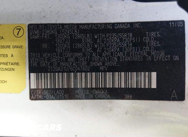 2T2GA31U76C047602 2006 Lexus RX photo no. 9