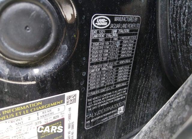 SALYJ2EX8NA330075 2022 Land Rover Range Rover photo no. 9