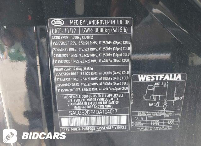 SALGS2DF4DA104017 2013 Land Rover Range Rover photo no. 9
