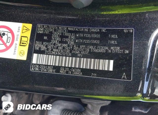 2T2ZZMCA1KC121536 2019 Lexus RX photo no. 9
