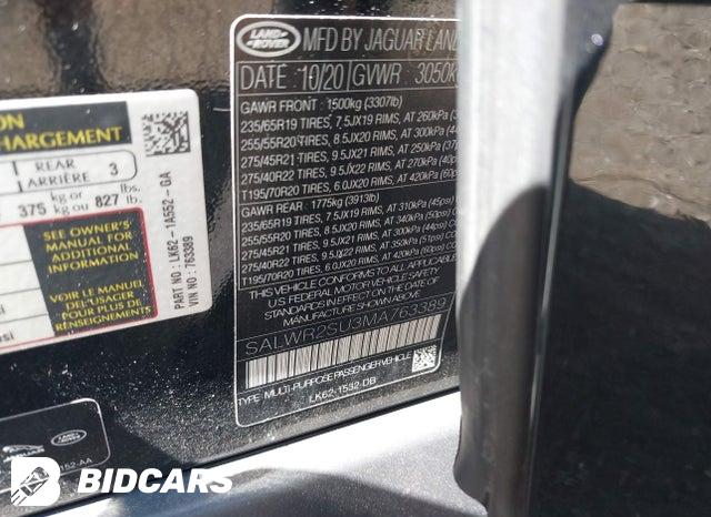 SALWR2SU3MA763389 2021 Land Rover Range Rover photo no. 9