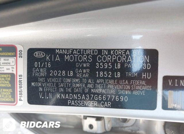 KNADN5A37G6677690 2016 KIA Rio photo no. 9