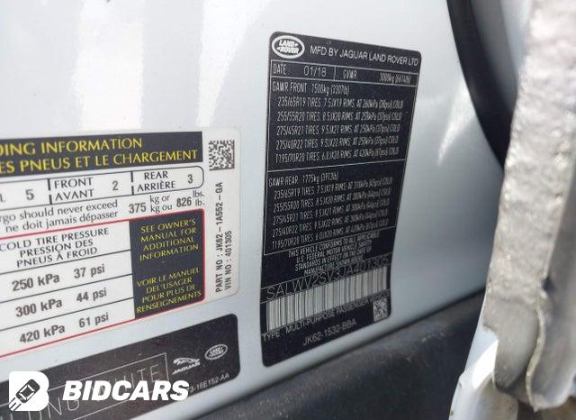 SALWV2SV3JA401305 2018 Land Rover Range Rover photo no. 9