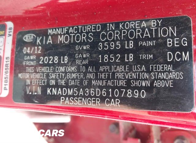 KNADM5A36D6107890 2013 KIA Rio photo no. 9
