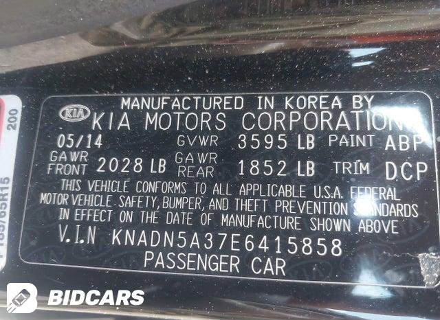 KNADN5A37E6415858 2014 KIA Rio photo no. 9