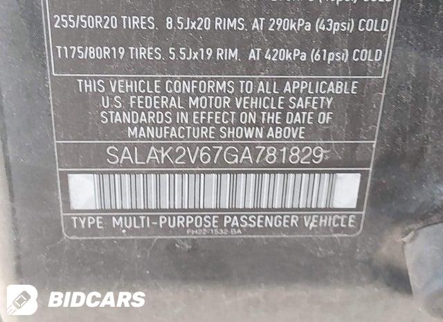 SALAK2V67GA781829 2016 Land Rover LR4 photo no. 9