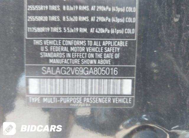 SALAG2V69GA805016 2016 Land Rover LR4 photo no. 9